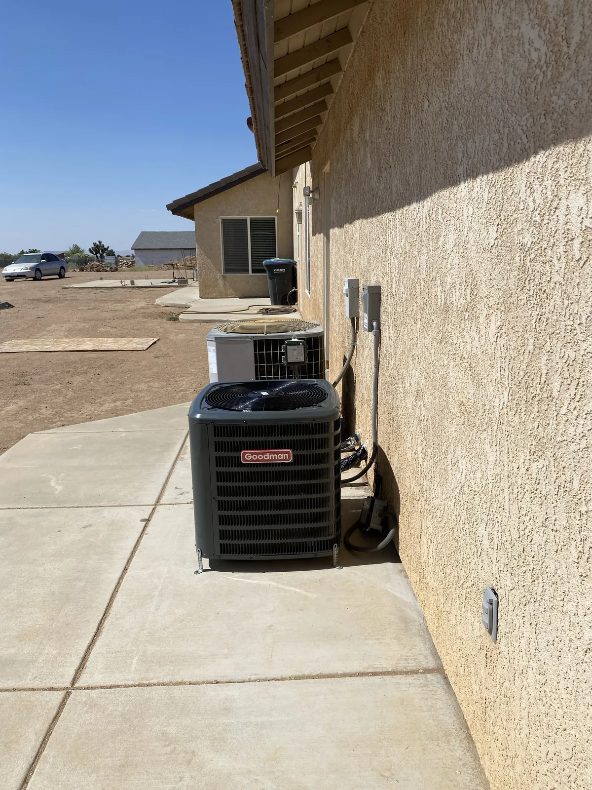 AC condenser installed by JC Energy Solutions, HVAC service in Victorville, California