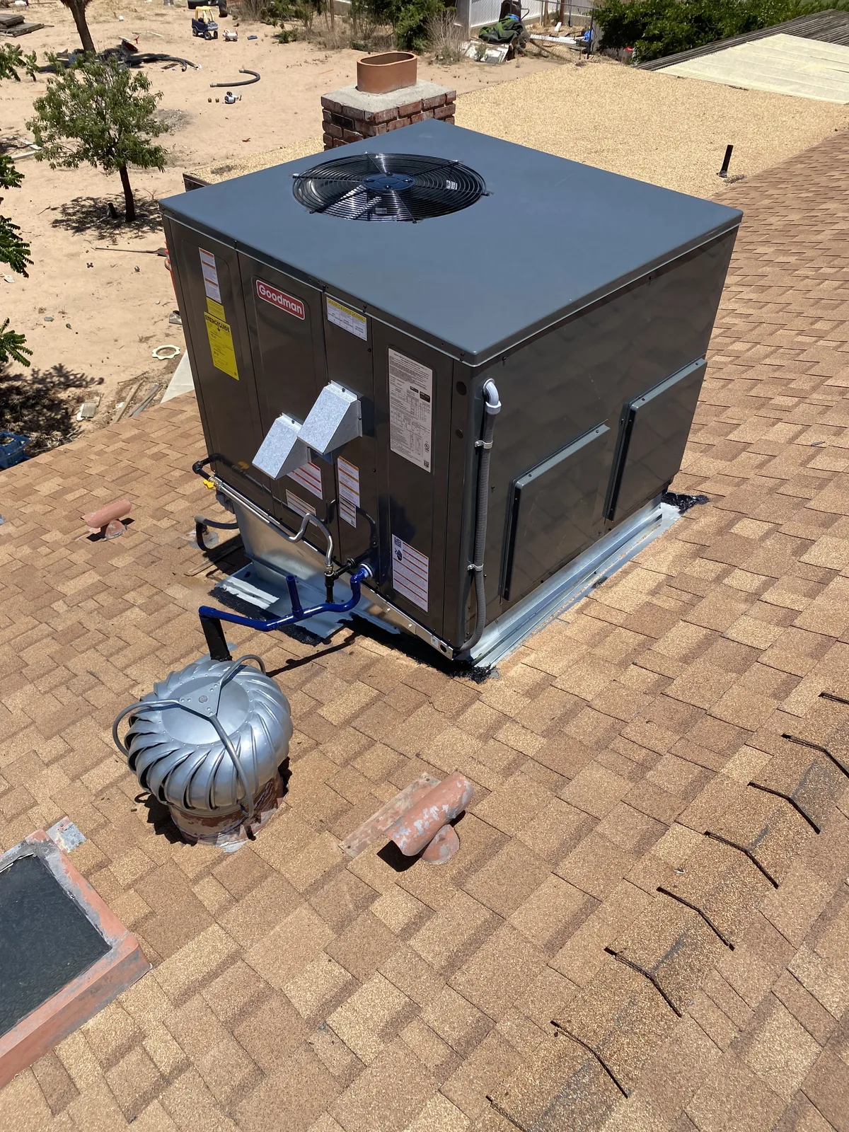AC condenser installed by JC Energy Solutions, HVAC service in Ontario, California
