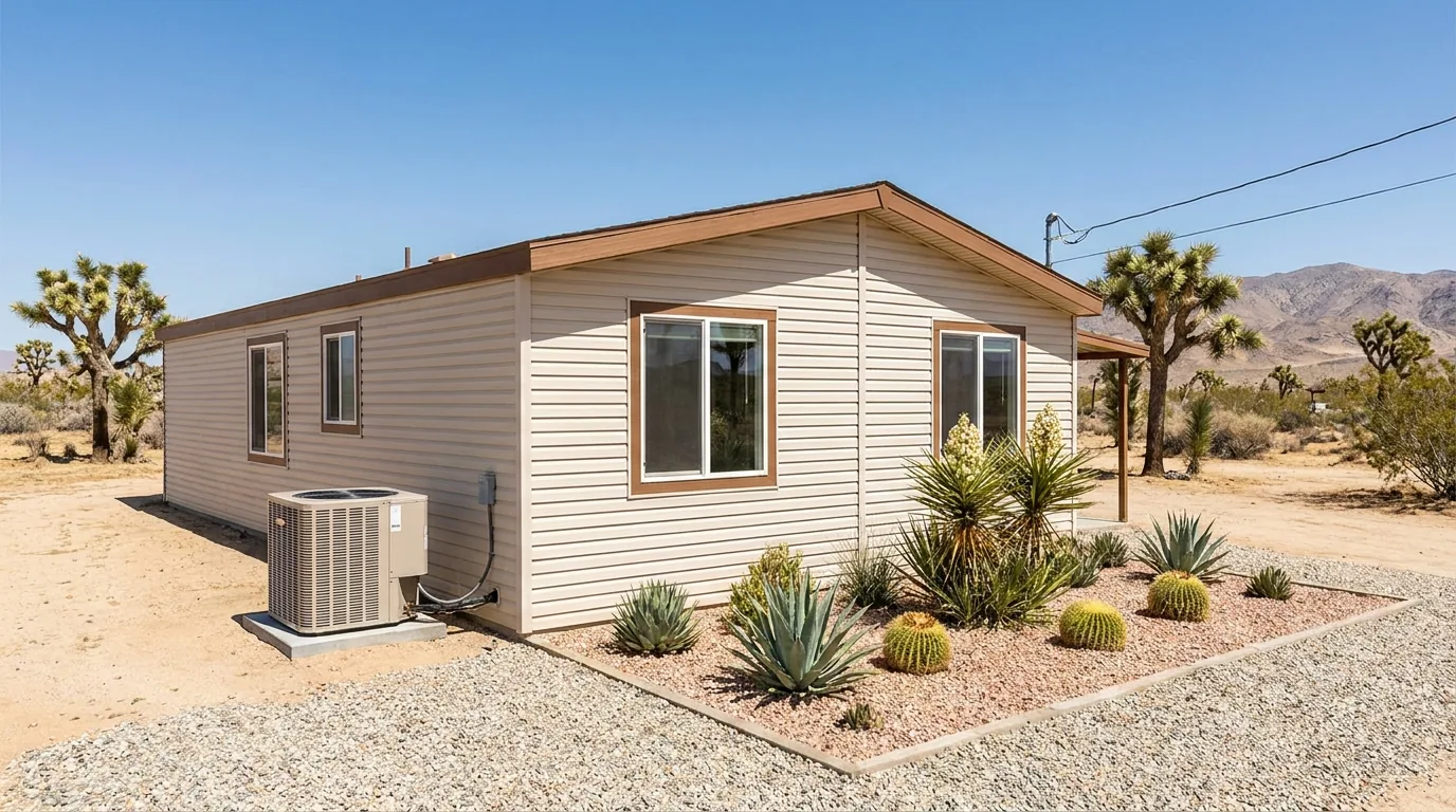 Manufactured home HVAC service in the High Desert: mini-split retrofit on a Hesperia mobile home